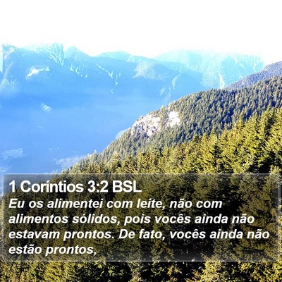 1 Coríntios 3:2 BSL Bible Verse Image