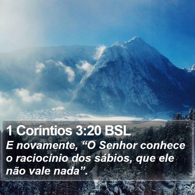 1 Coríntios 3:20 BSL Bible Verse Image