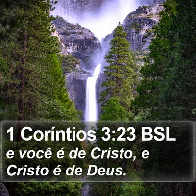 1 Coríntios 3:23 BSL Bible Verse Image