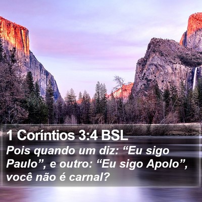 1 Coríntios 3:4 BSL Bible Verse Image