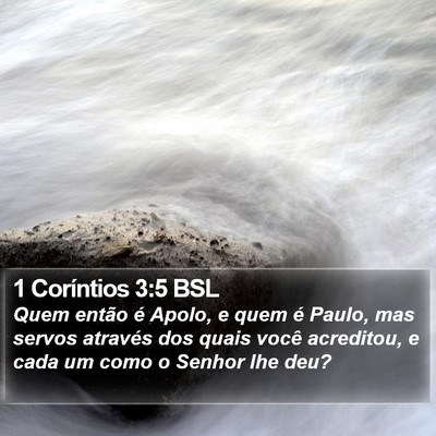 1 Coríntios 3:5 BSL Bible Verse Image