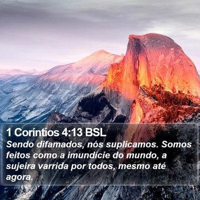 1 Coríntios 4:13 BSL Bible Verse Image