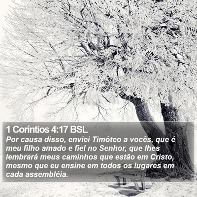 1 Coríntios 4:17 BSL Bible Verse Image