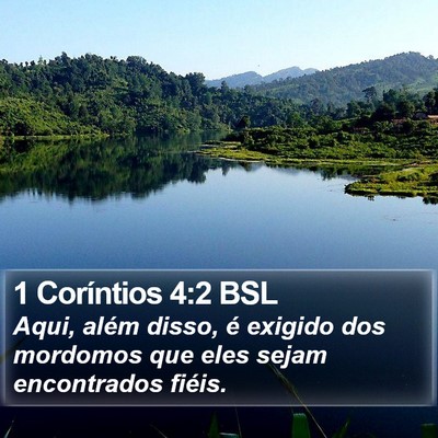1 Coríntios 4:2 BSL Bible Verse Image