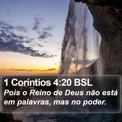 1 Coríntios 4:20 BSL Bible Verse Image