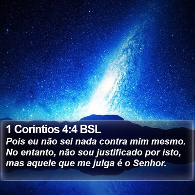 1 Coríntios 4:4 BSL Bible Verse Image