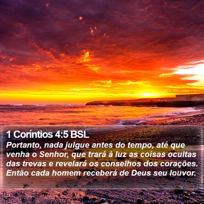 1 Coríntios 4:5 BSL Bible Verse Image