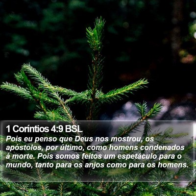1 Coríntios 4:9 BSL Bible Verse Image