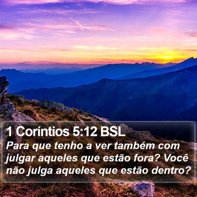 1 Coríntios 5:12 BSL Bible Verse Image