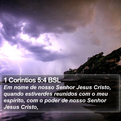 1 Coríntios 5:4 BSL Bible Verse Image