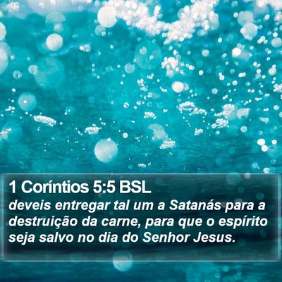 1 Coríntios 5:5 BSL Bible Verse Image