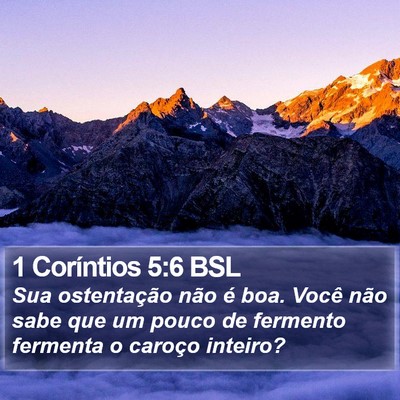 1 Coríntios 5:6 BSL Bible Verse Image