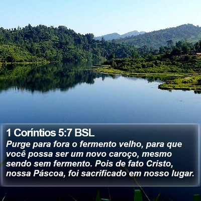 1 Coríntios 5:7 BSL Bible Verse Image