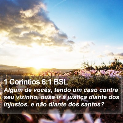 1 Coríntios 6:1 BSL Bible Verse Image