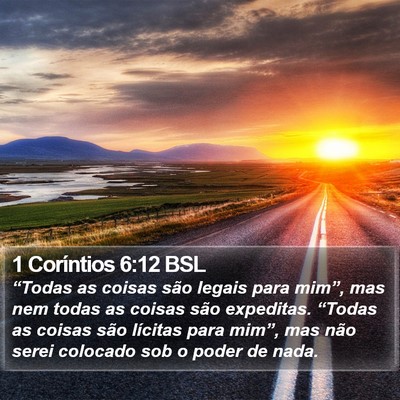 1 Coríntios 6:12 BSL Bible Verse Image