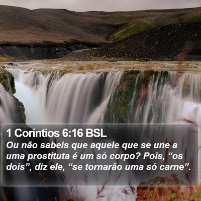 1 Coríntios 6:16 BSL Bible Verse Image