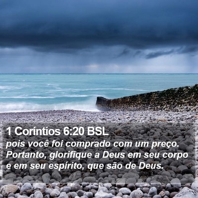 1 Coríntios 6:20 BSL Bible Verse Image