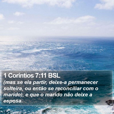 1 Coríntios 7:11 BSL Bible Verse Image