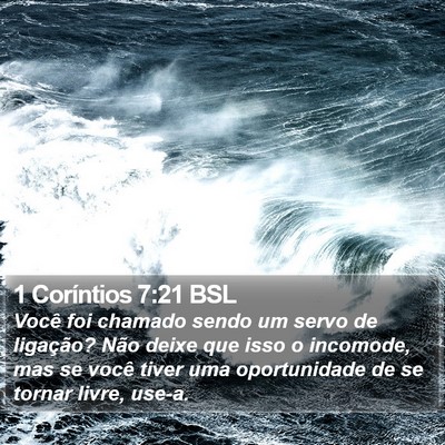 1 Coríntios 7:21 BSL Bible Verse Image