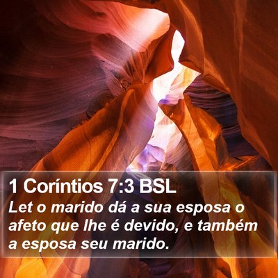 1 Coríntios 7:3 BSL Bible Verse Image