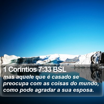 1 Coríntios 7:33 BSL Bible Verse Image