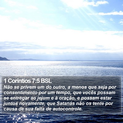 1 Coríntios 7:5 BSL Bible Verse Image