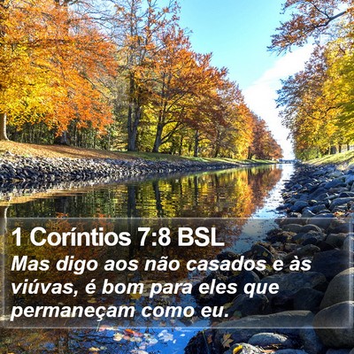 1 Coríntios 7:8 BSL Bible Verse Image