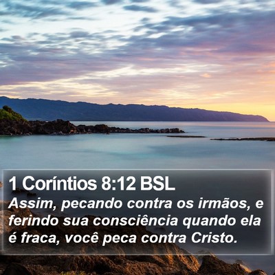 1 Coríntios 8:12 BSL Bible Verse Image