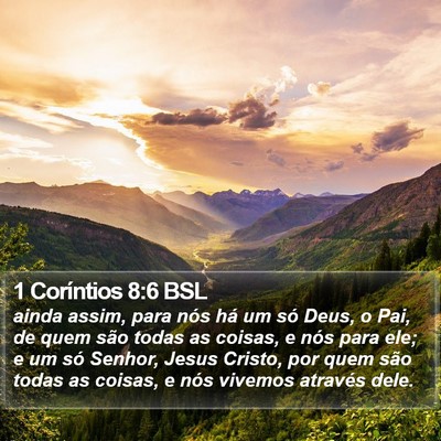 1 Coríntios 8:6 BSL Bible Verse Image