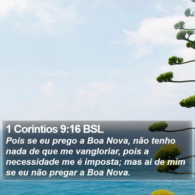 1 Coríntios 9:16 BSL Bible Verse Image