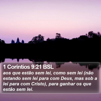 1 Coríntios 9:21 BSL Bible Verse Image