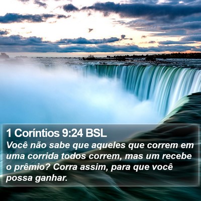 1 Coríntios 9:24 BSL Bible Verse Image