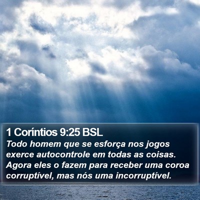 1 Coríntios 9:25 BSL Bible Verse Image