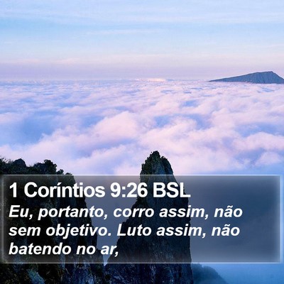 1 Coríntios 9:26 BSL Bible Verse Image