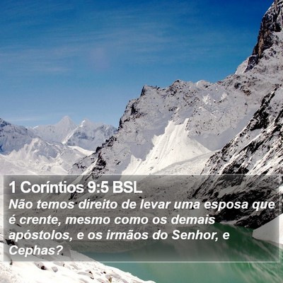 1 Coríntios 9:5 BSL Bible Verse Image