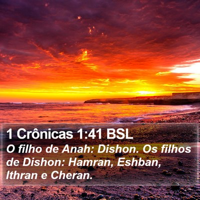 1 Crônicas 1:41 BSL Bible Verse Image