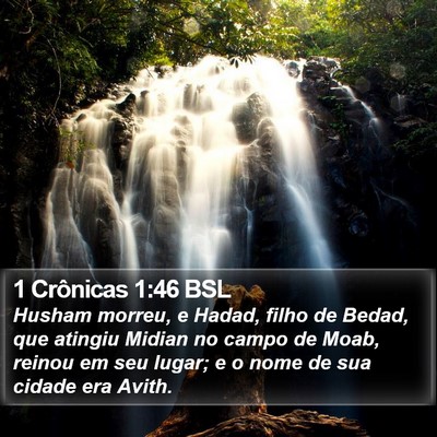 1 Crônicas 1:46 BSL Bible Verse Image