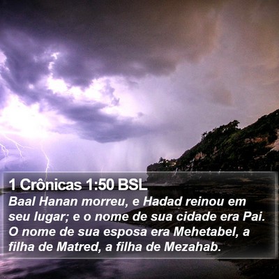 1 Crônicas 1:50 BSL Bible Verse Image