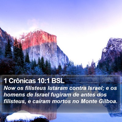 1 Crônicas 10:1 BSL Bible Verse Image