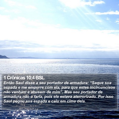 1 Crônicas 10:4 BSL Bible Verse Image
