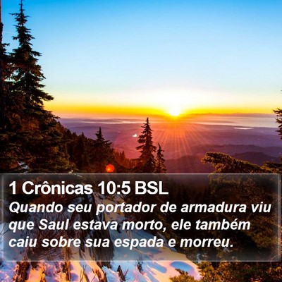 1 Crônicas 10:5 BSL Bible Verse Image