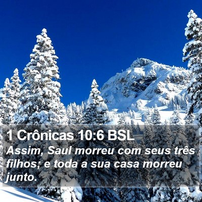 1 Crônicas 10:6 BSL Bible Verse Image