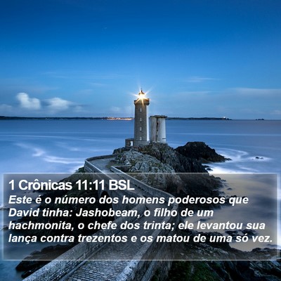 1 Crônicas 11:11 BSL Bible Verse Image