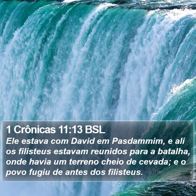 1 Crônicas 11:13 BSL Bible Verse Image