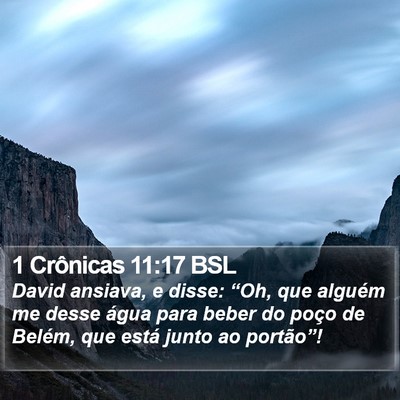 1 Crônicas 11:17 BSL Bible Verse Image
