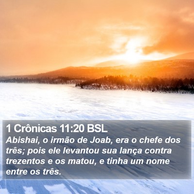1 Crônicas 11:20 BSL Bible Verse Image