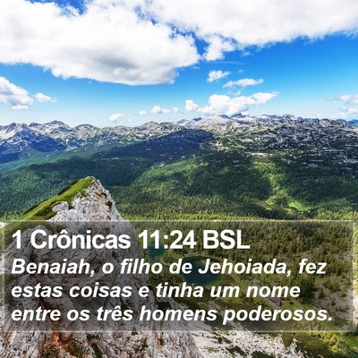 1 Crônicas 11:24 BSL Bible Verse Image