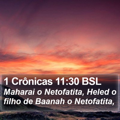 1 Crônicas 11:30 BSL Bible Verse Image