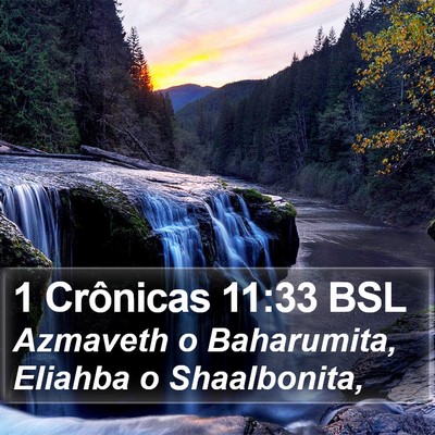 1 Crônicas 11:33 BSL Bible Verse Image