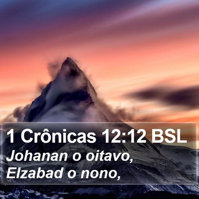 1 Crônicas 12:12 BSL Bible Verse Image
